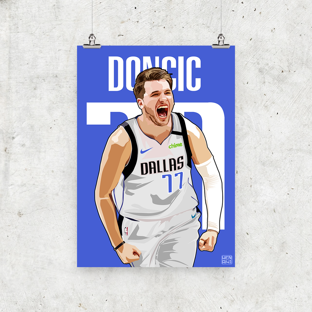 Luka Doncic Basketball Paper Poster Mavericks Luka Doncic Posters And ...